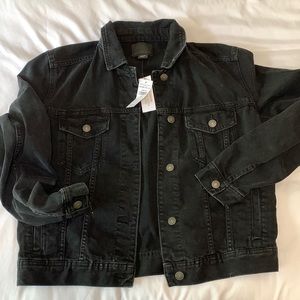 American Eagle black Wash Denim Jacket NWT